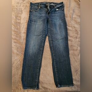 American Eagle Outfitters Women's Dark Blue Straight Jeans